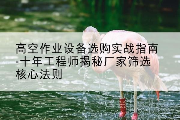 三都剪叉式升降机厂家-高空作业设备选购实战指南-十年工程师揭秘厂家筛选核心法则